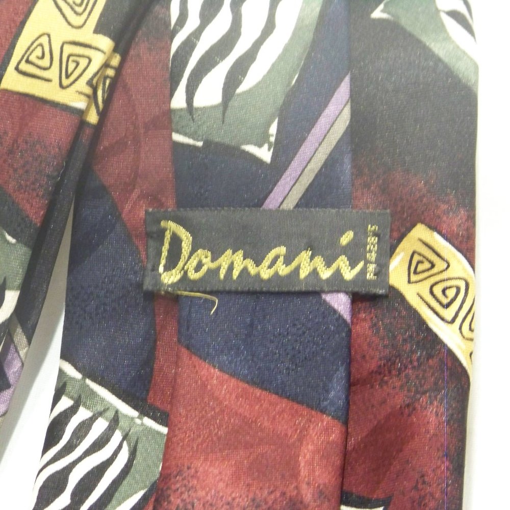 Domani Imported 100% Polyester Blue/Gold/Burgandy/Black/White/Gray/Purpl Necktie